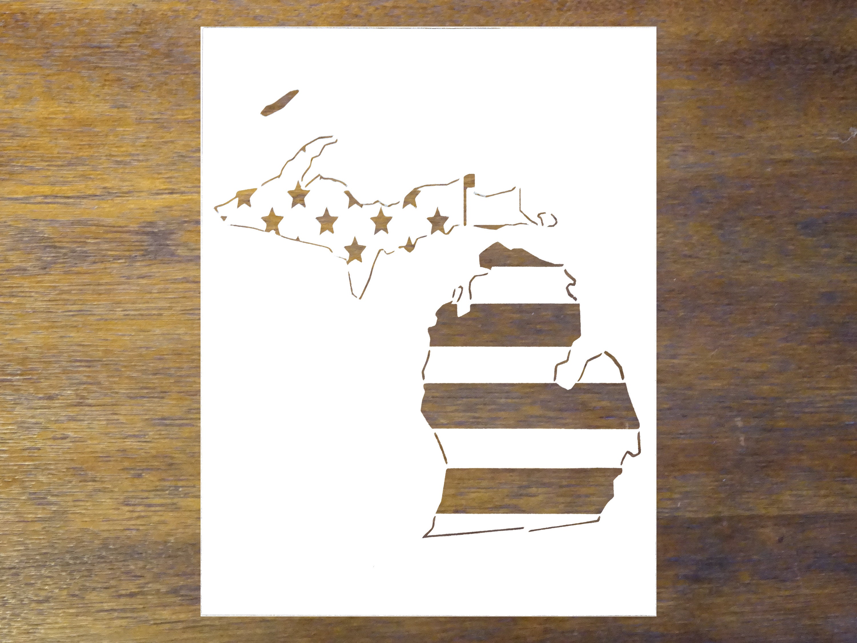 American Flag Michigan Stencil Reusable Color Draw &amp; Paint | Etsy