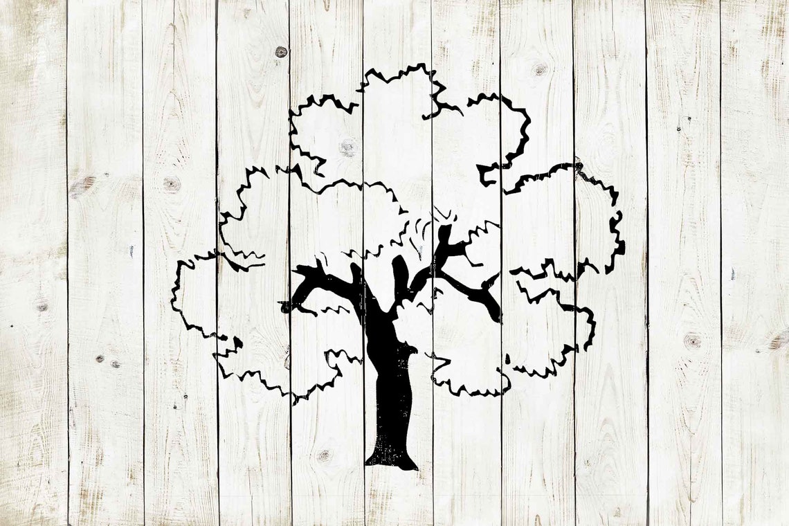 Oak Tree Stencil Reusable Color Draw &amp; Paint Cool Custom | Etsy