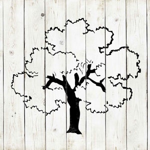 Oak Tree Stencil Reusable Color Draw & Paint Cool Custom - Etsy
