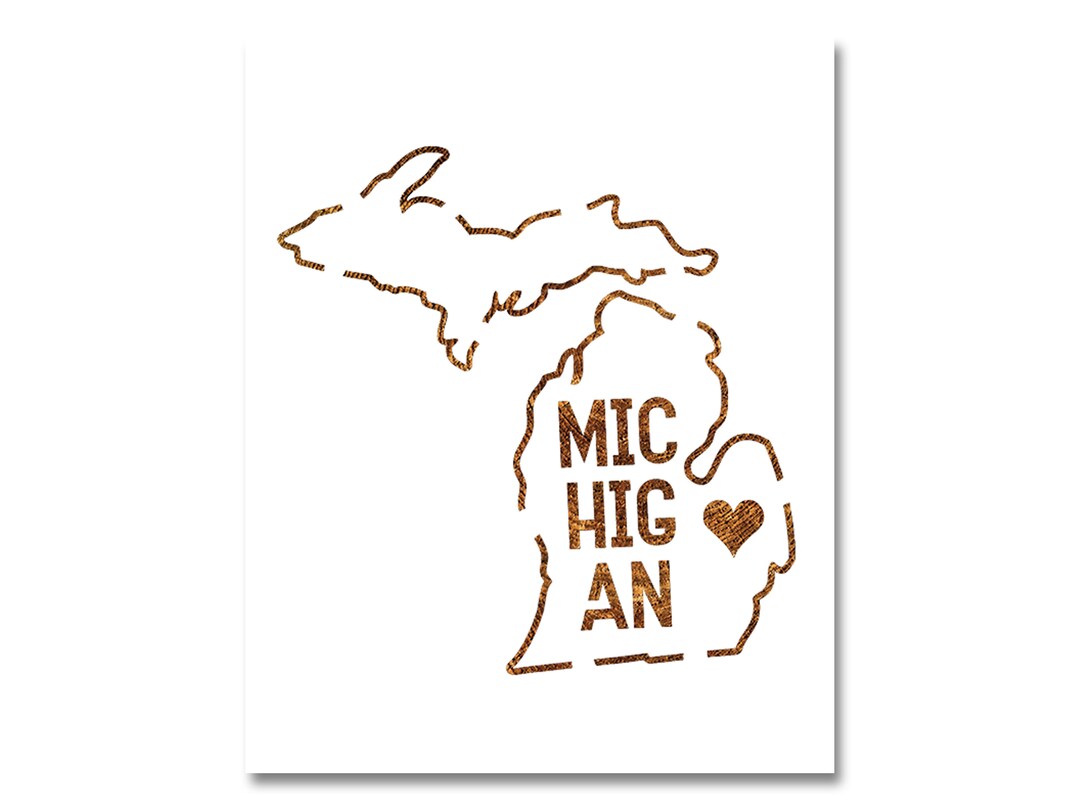 Michigan Stencil Reusable Color Draw &amp; Paint Stencil - Etsy