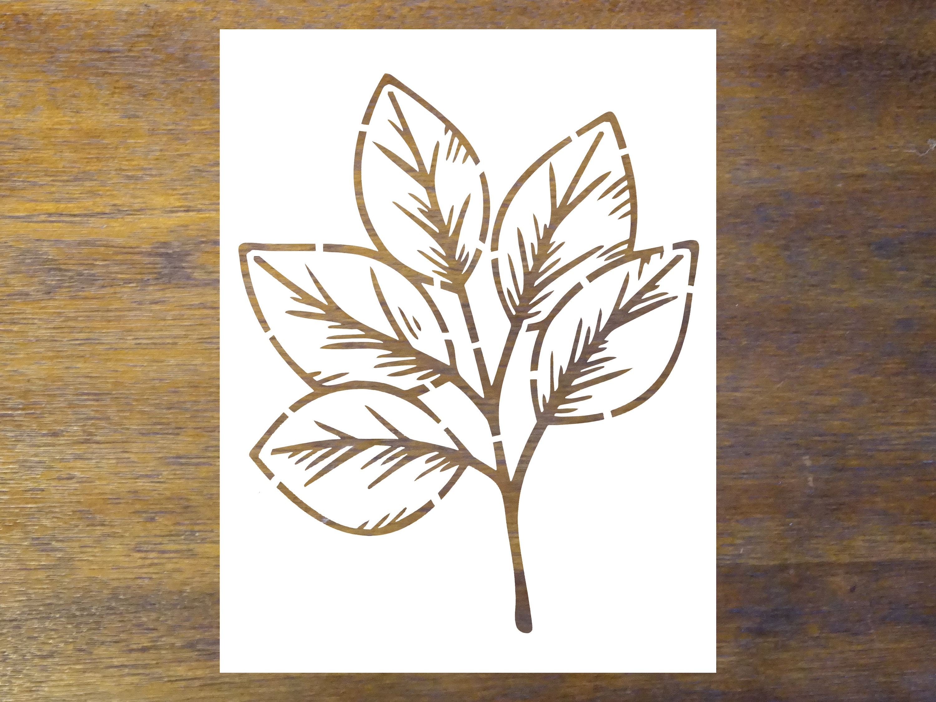 Leaf Stencil Reusable Color Draw & Paint Stencil Etsy