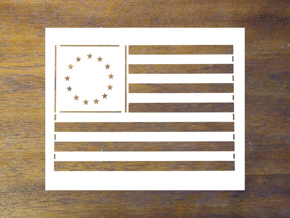 Betsy Ross Flag Stencil Reusable Color Draw &amp; Paint | Etsy