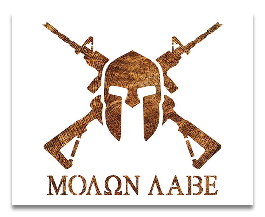 Molon Labe Stencil Spartan Stencil Reusable Color Draw &amp; - Etsy