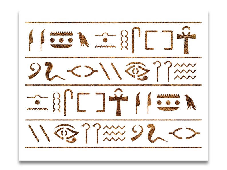 10x8 Egyptian Pharaoh Symbols Stencil Paint Cool Custom Wall Stencil Art Draw Reusable Color Paper Party Kids Craft Supplies Tools Kromasol Com