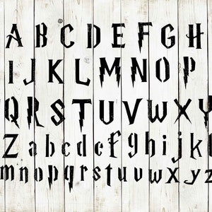 harry potter font stencil 10x8 reusable color etsy