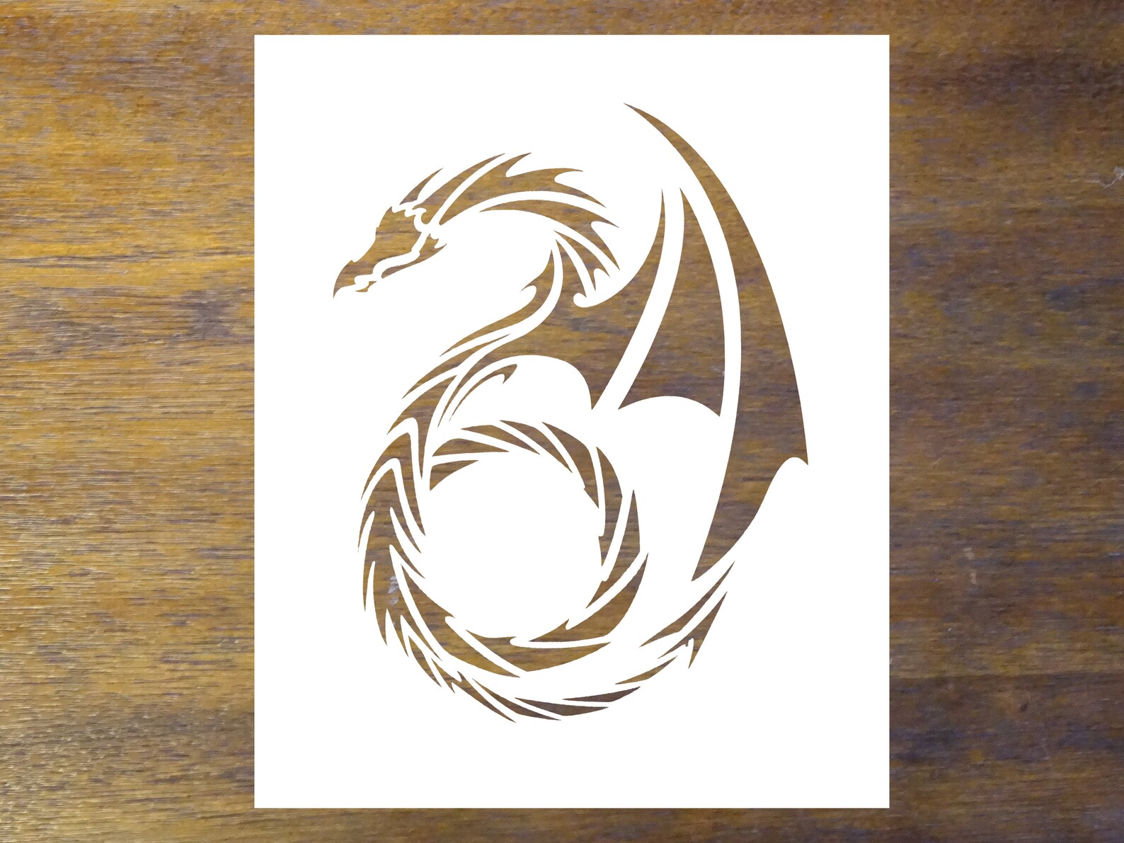 Dragon Stencil Reusable Color Draw & Paint Stencil - Etsy