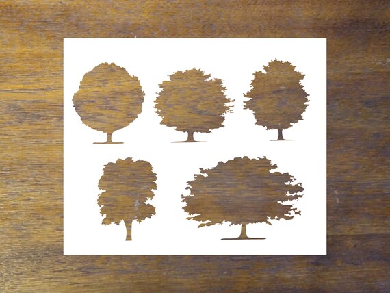 Oak Tree Stencil Walnut Tree Stencil Juniper Tree Stencil | Etsy