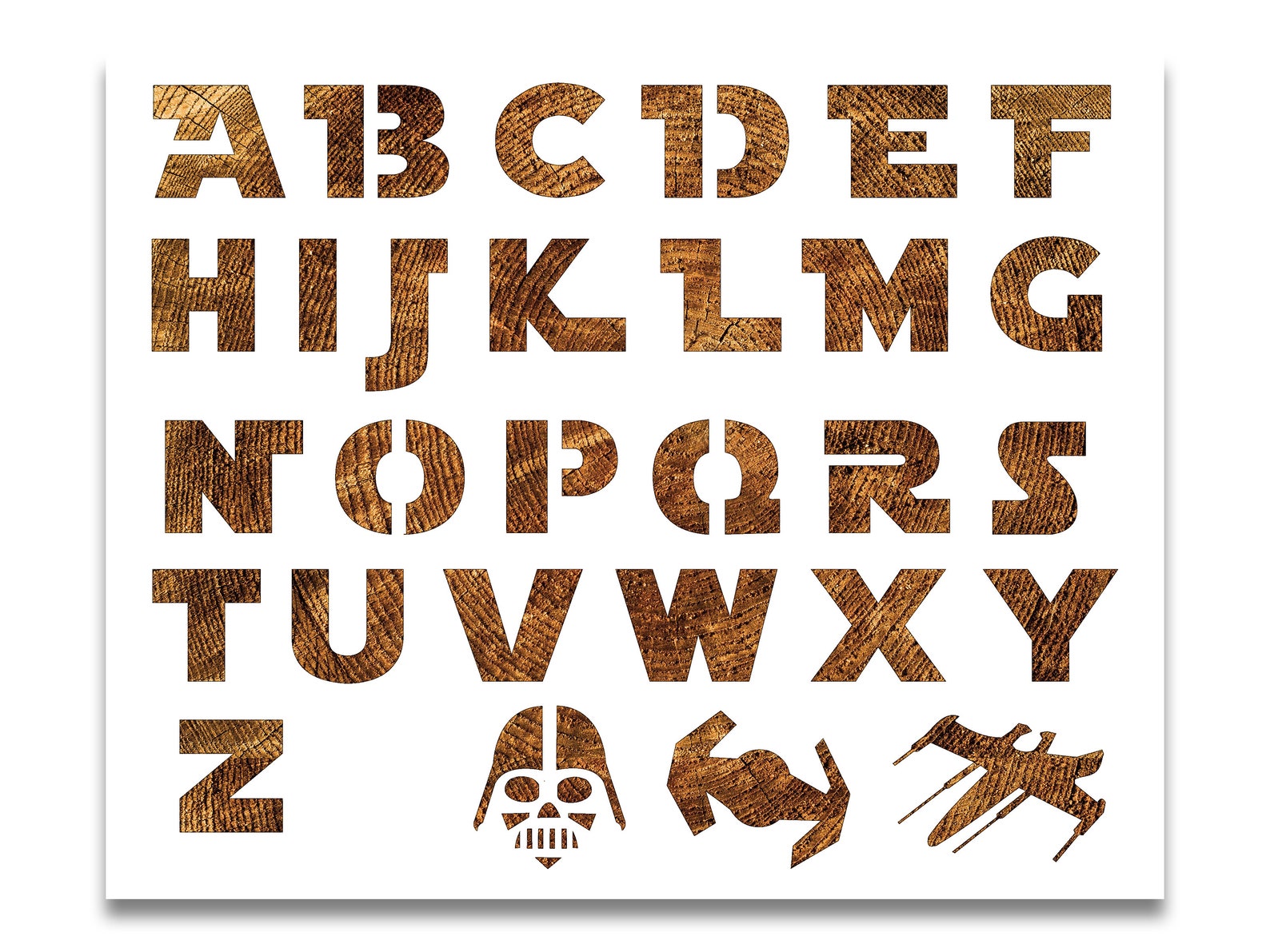 Star Wars Font Stencil Size Options Reusable Alphabet - Etsy