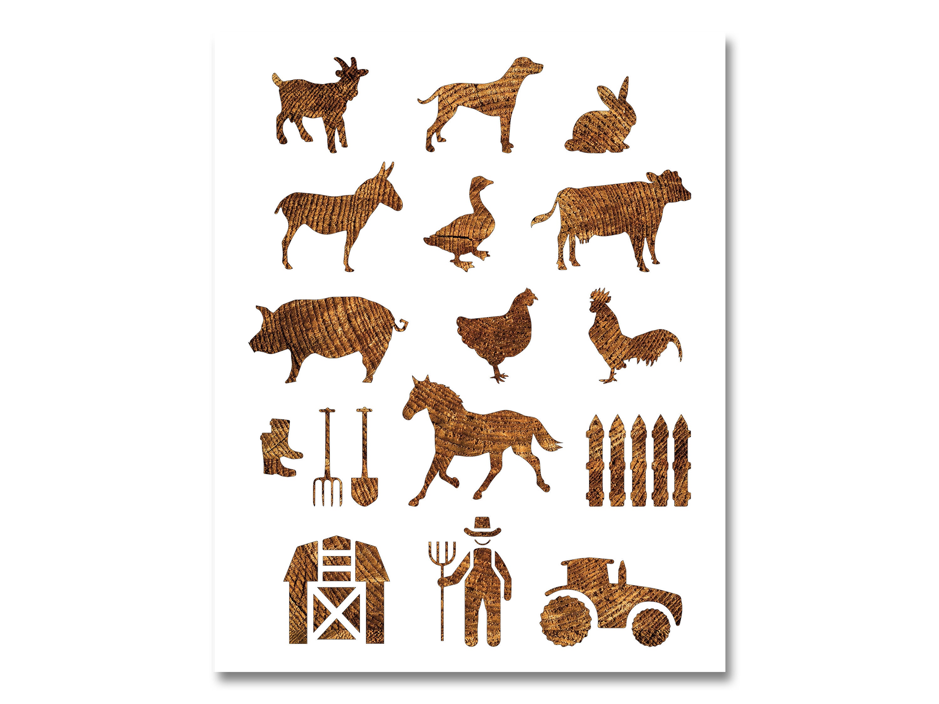 Farm Stencil Reusable Color Draw & Paint Cool Custom Wall - Etsy UK