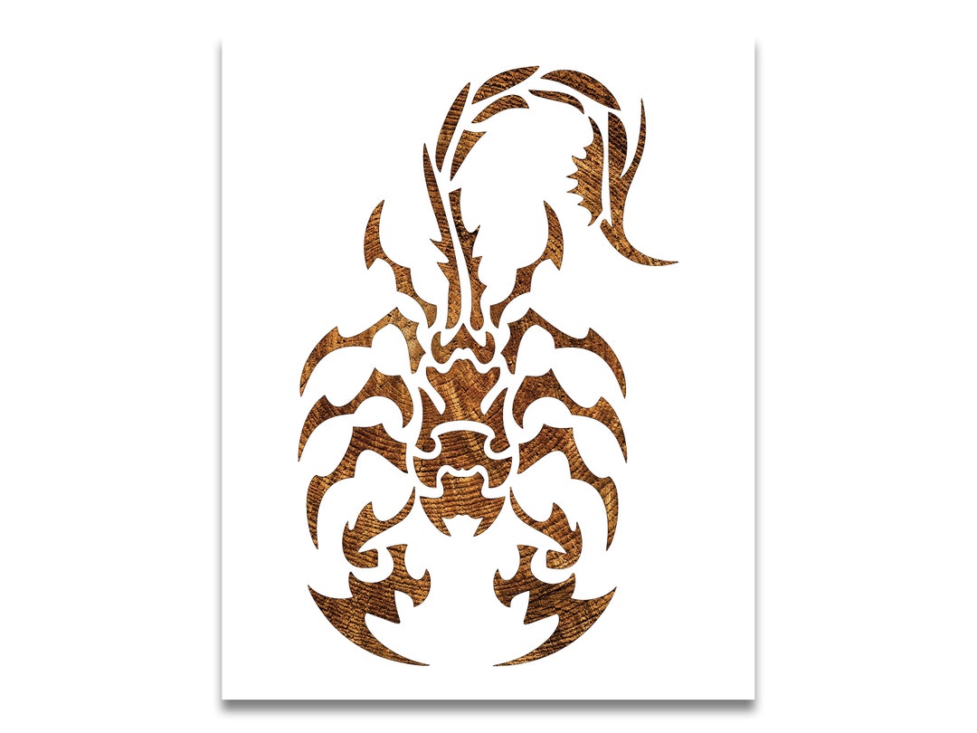 Scorpion Stencil Reusable Color Draw Paint Cool Custom Etsy scorpion-stencil-reusable-color-draw-paint-cool-custom-etsy