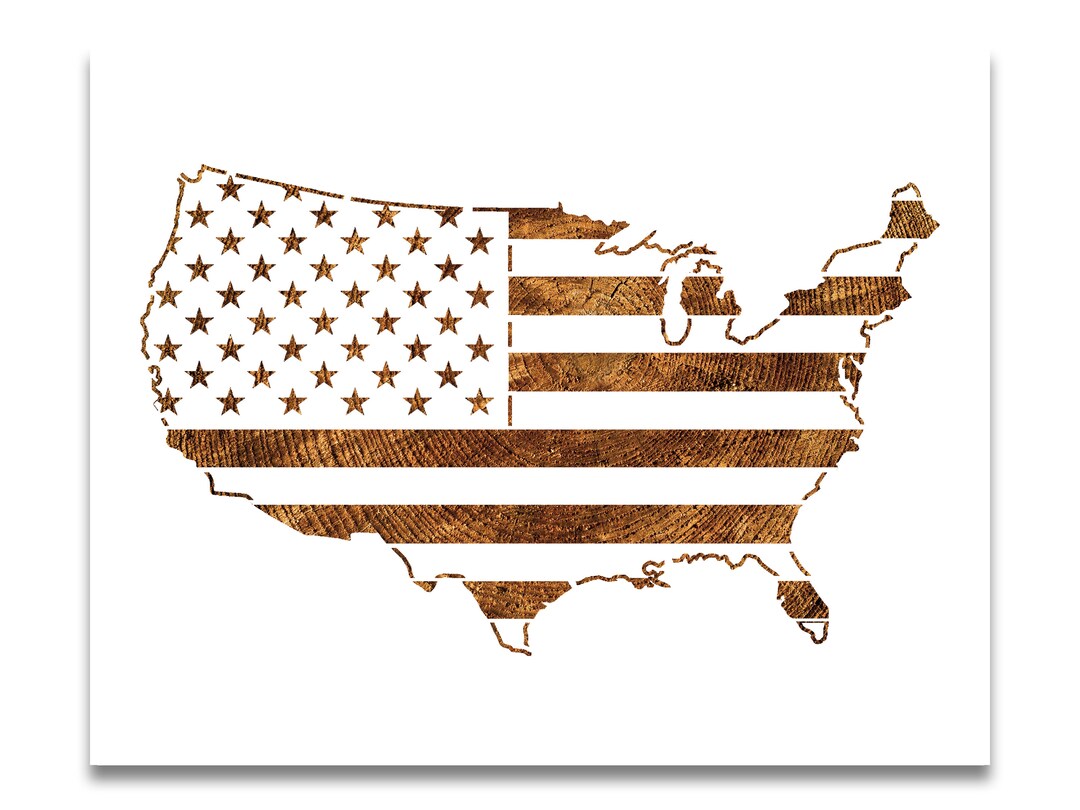 American Flag United States Stencil Reusable Color Draw & Etsy