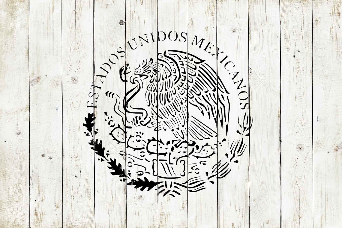 Mexico Flag Stencil Reusable Color Draw & Paint Stencil Etsy