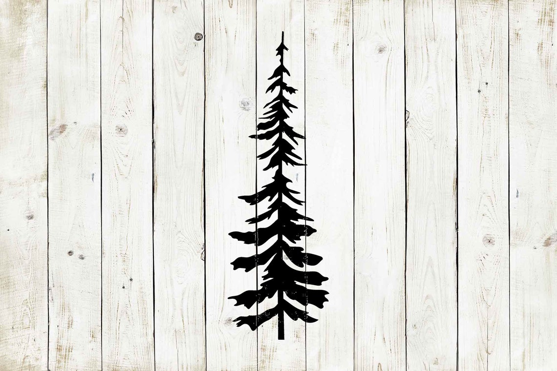 Pine Tree Stencil Spruce Pine Tree Reusable Color Draw & | Etsy