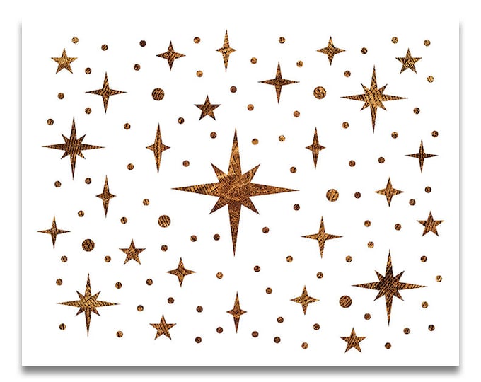Stars Stencil Wall Art Reusable Color, Draw, Paint Custom Stars Stencil ...
