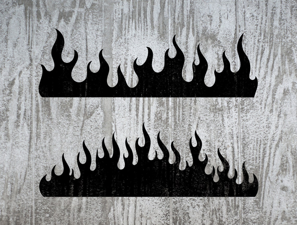 Fire Flames Stencil Reusable Color Draw Paint Custom - Etsy