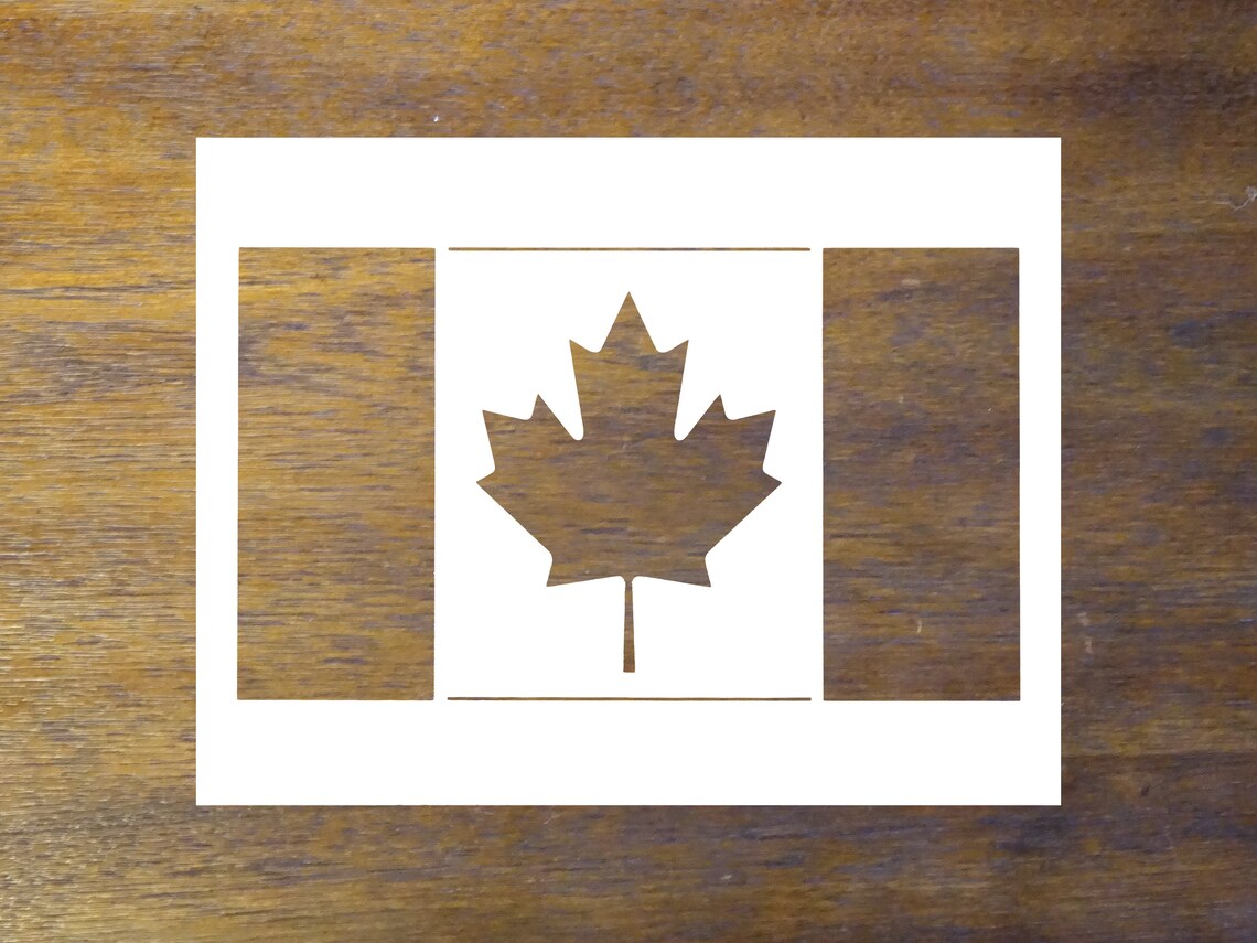 Canada Flag Stencil Reusable Color Draw & Paint Stencil Etsy
