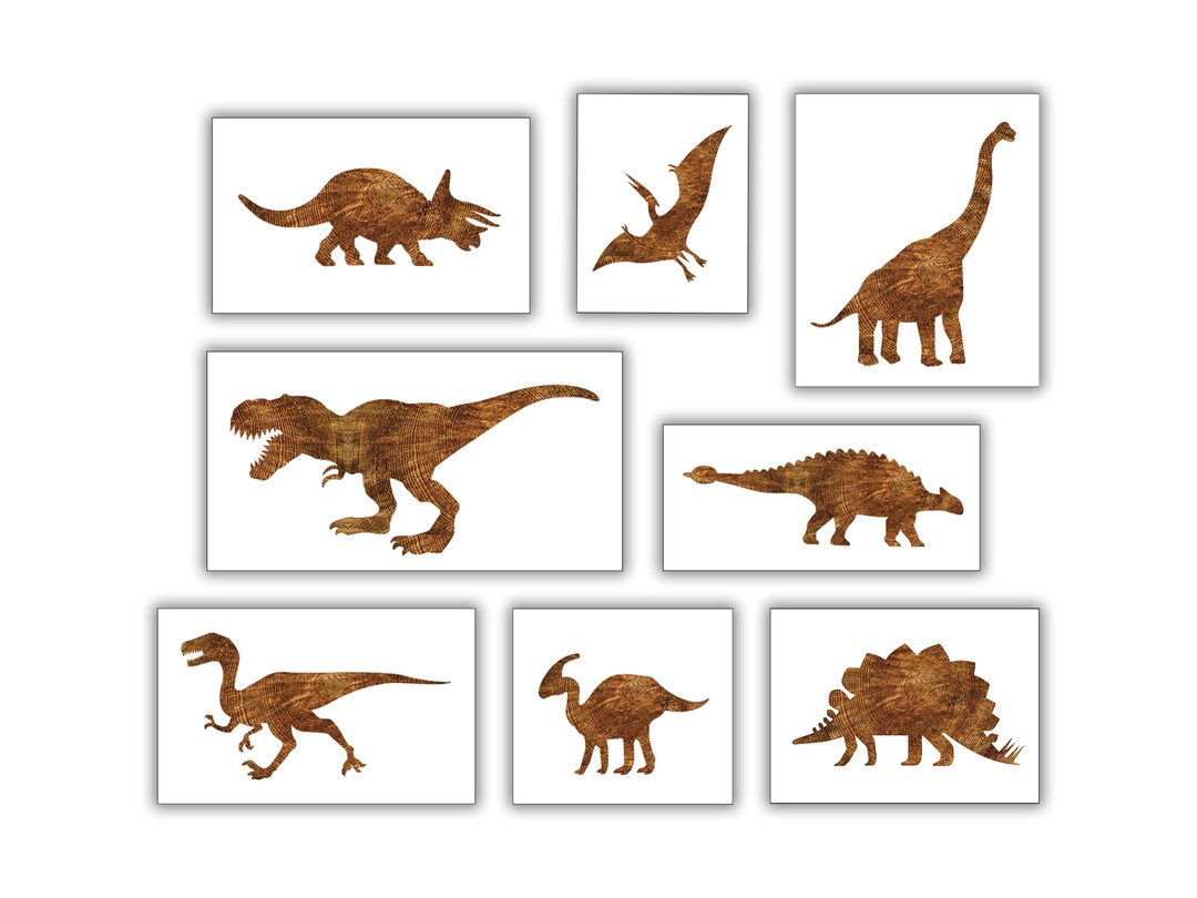 Dinosaurs Stencil 8 Pack Reusable Color Draw Paint - Etsy