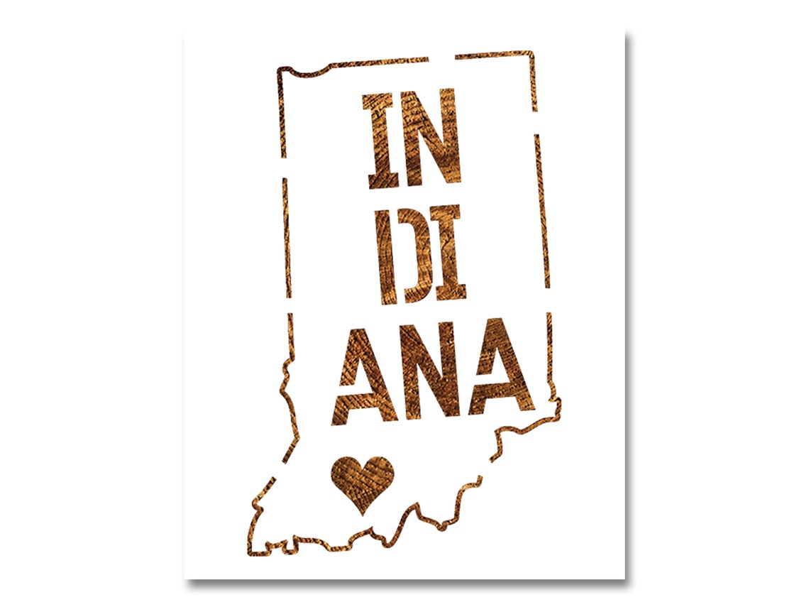 Indiana Stencil Reusable Color Draw & Paint Stencil - Etsy