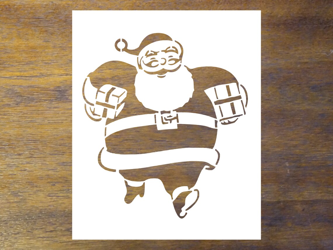 Santa Claus Stencil Reusable Color Draw &amp; Paint Stencil | Etsy