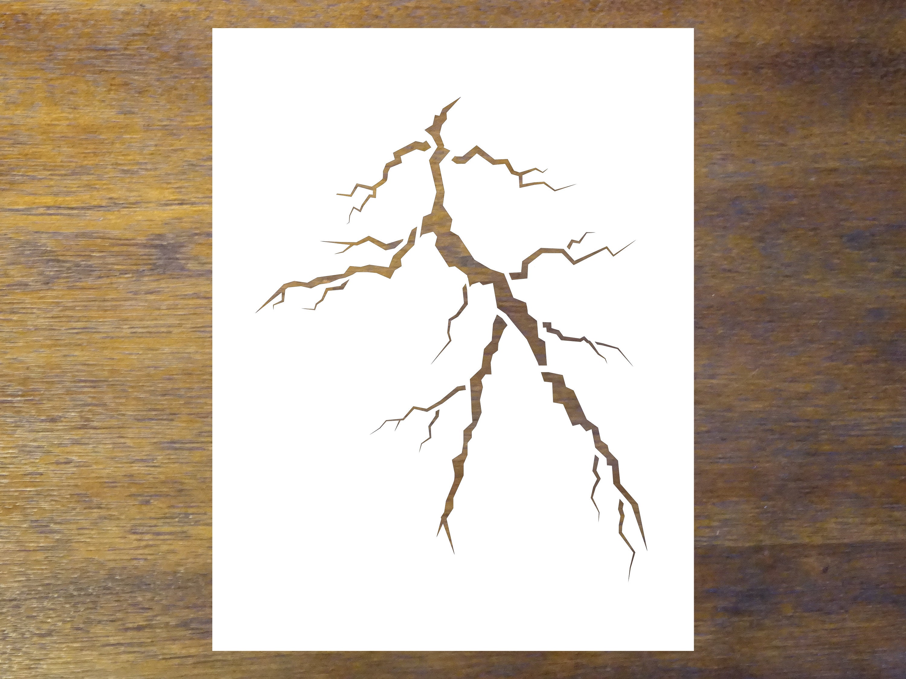 Lightning Strike Stencil Lightning Bolt Stencil Reusable Etsy