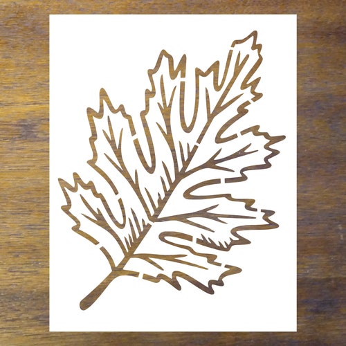 Oak Leaf Stencil Reusable Color Draw & Paint Stencil - Etsy