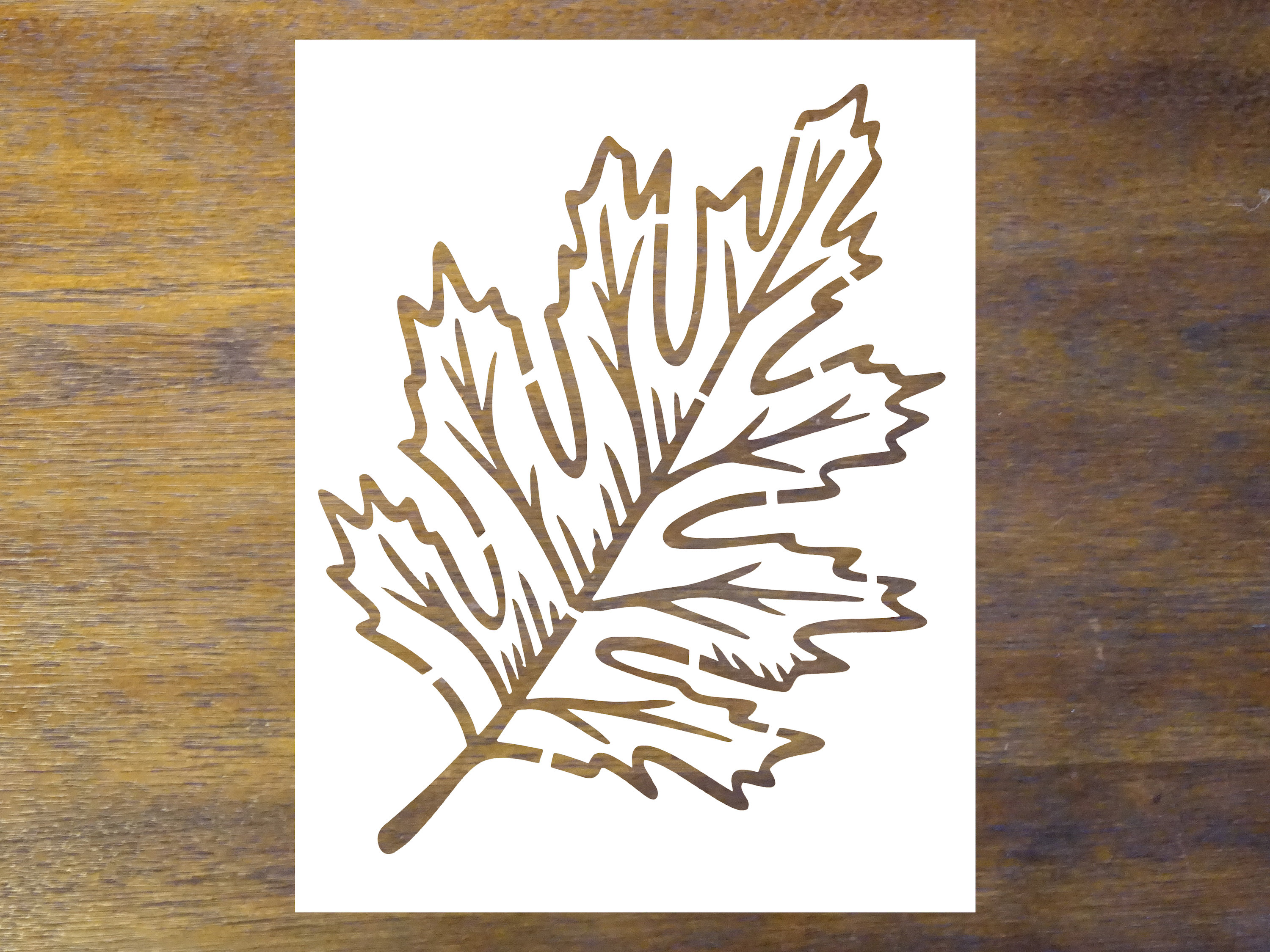 Oak Leaf Stencil Reusable Color Draw &amp; Paint Stencil | Etsy