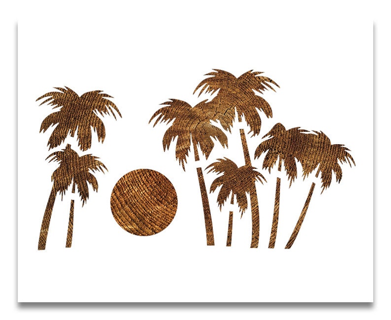 Palm Tree Stencil Reusable Color Draw & Paint Stencil | Etsy