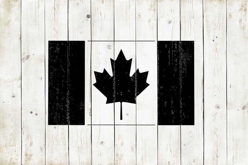 Canada Flag Stencil Reusable Color Draw & Paint Stencil Etsy