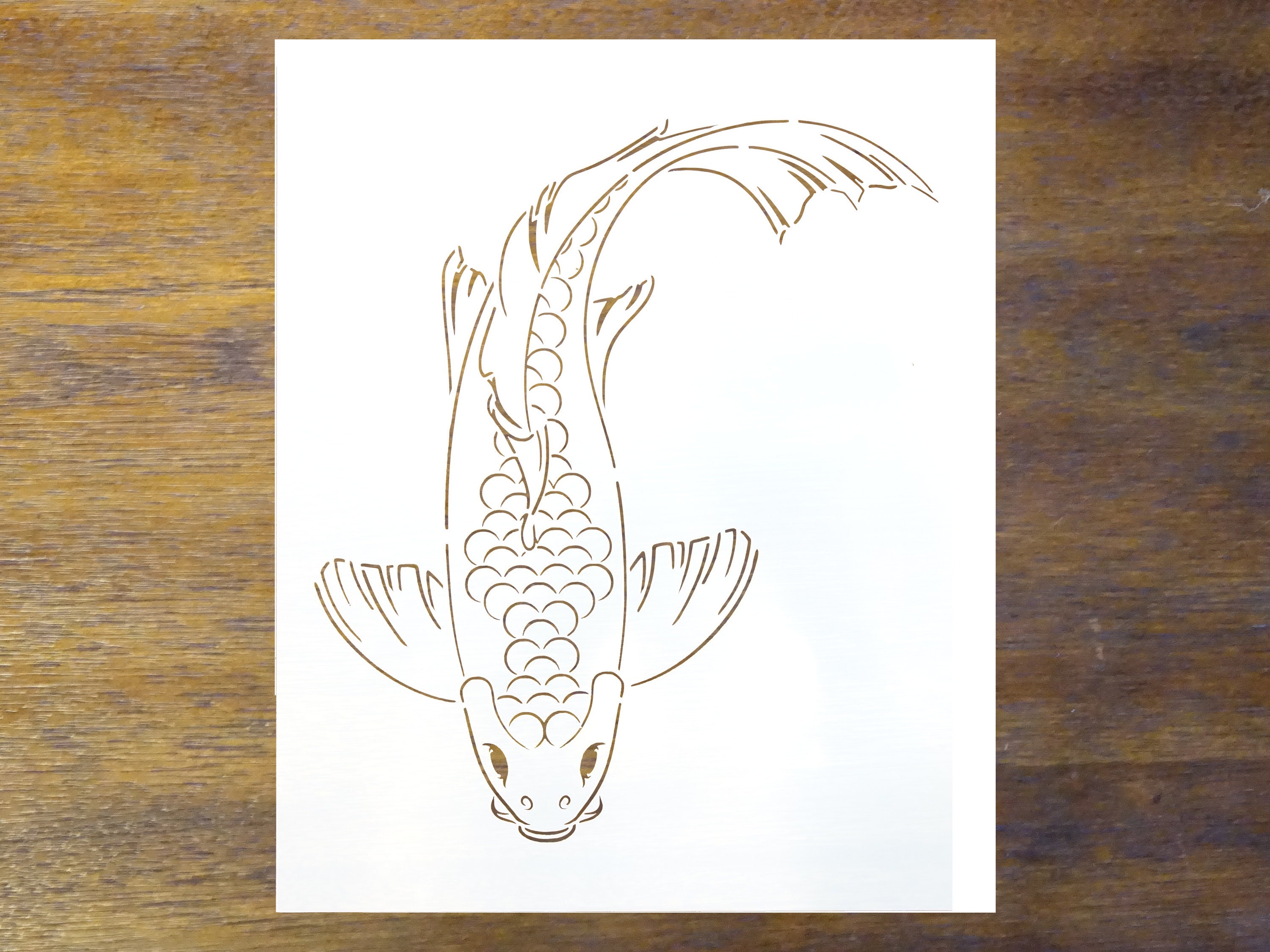 koi-fish-stencil-reusable-color-draw-paint-stencil-etsy