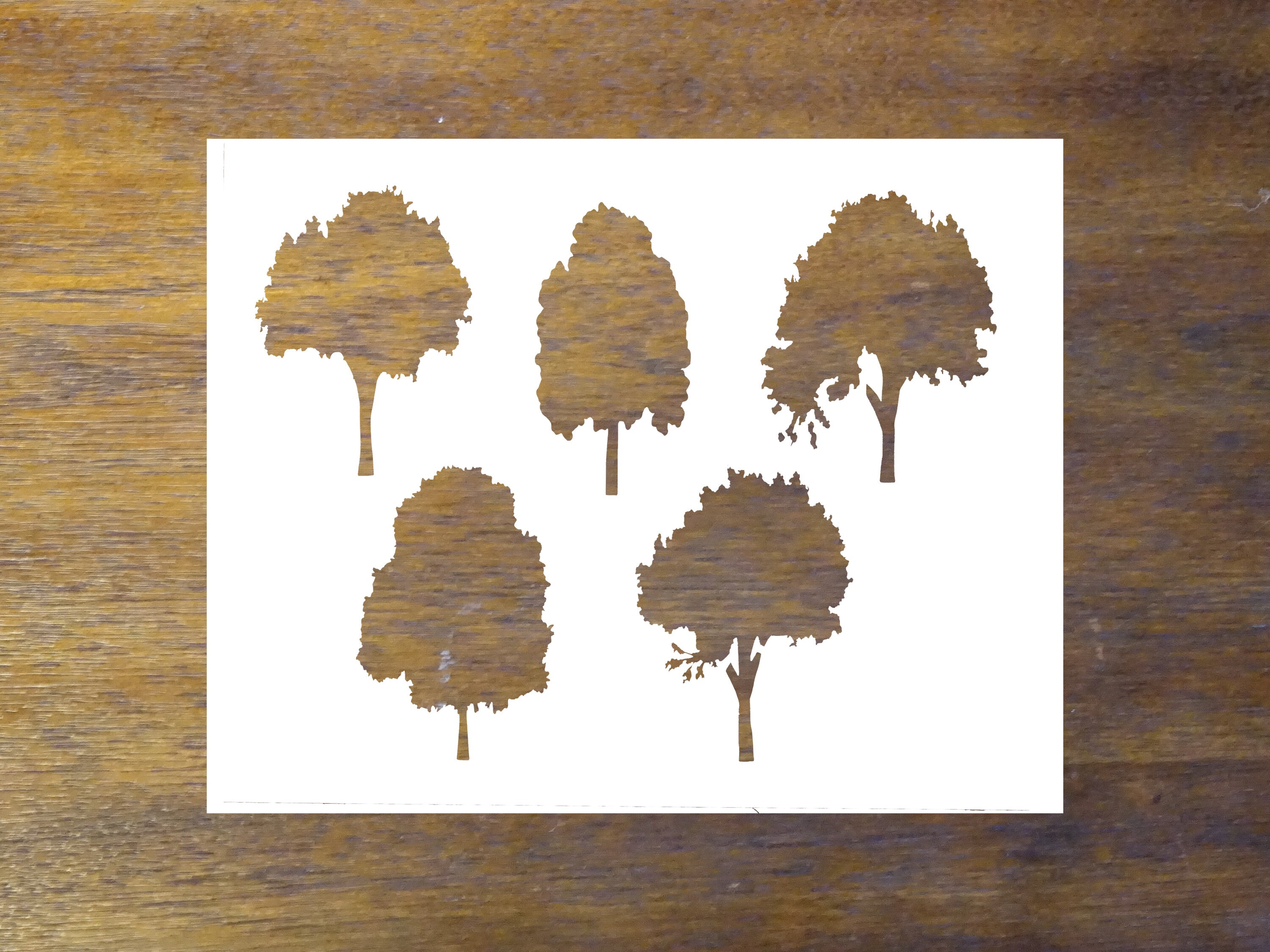Oak Tree Stencil Maple Tree Stencil Cedar Tree Stencil - Etsy UK