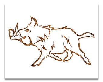Wild Hog Pattern Stencil Wild Boar Russian Boar Feral - Etsy