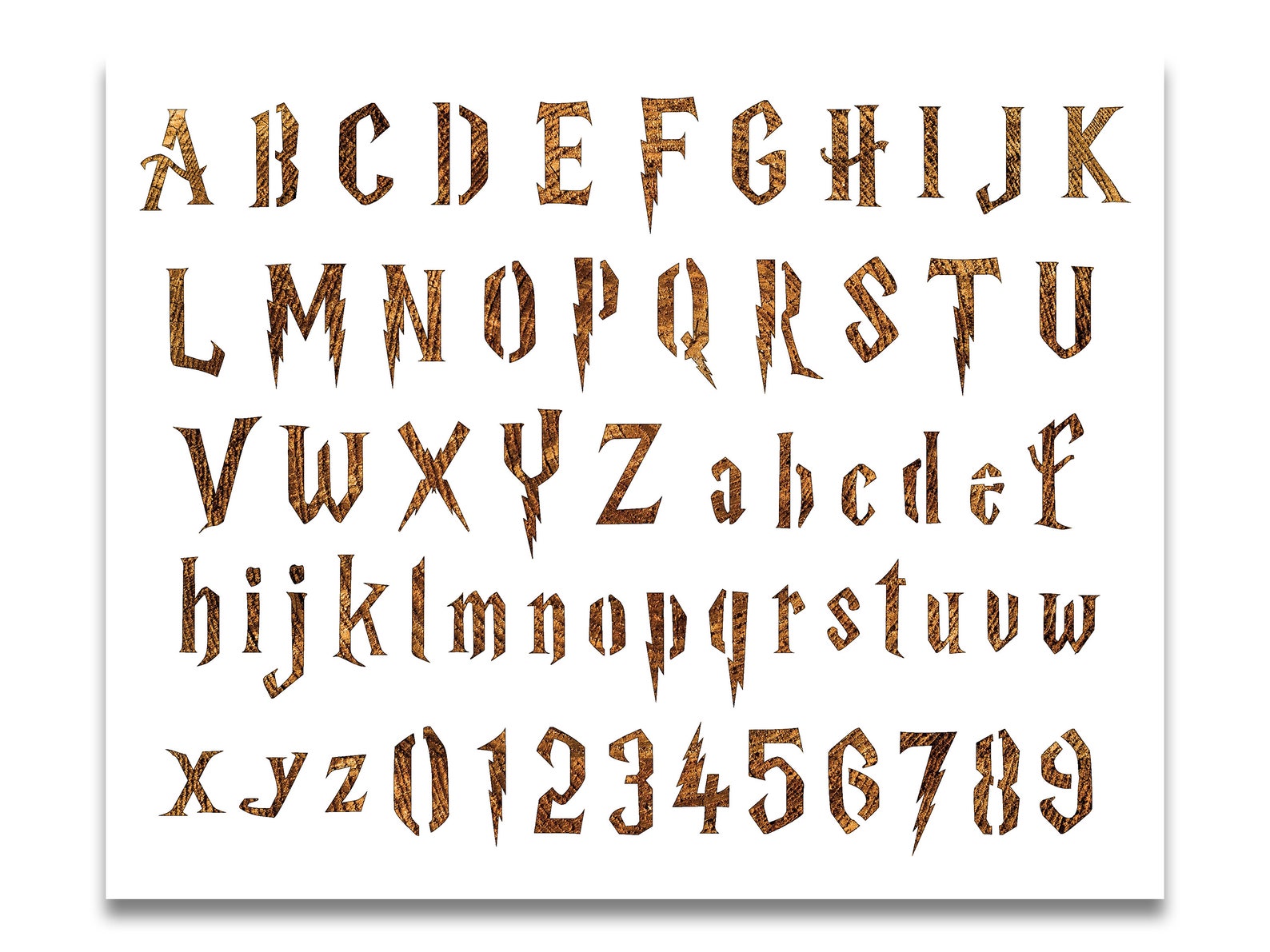 free harry potter font stencil printable