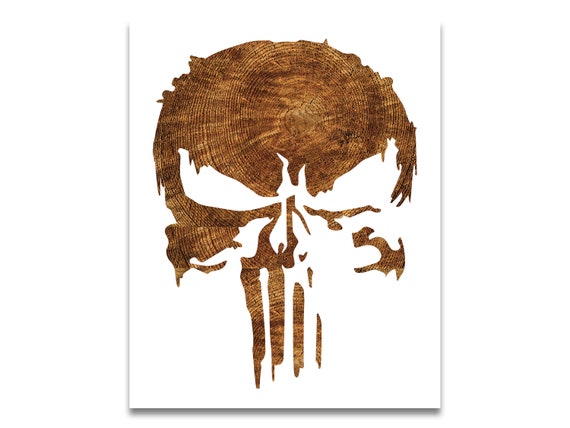 Punisher Skull Stencil Reusable Color Draw Paint Custom -  Portugal