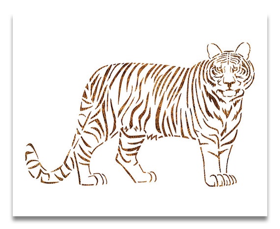 Paint Custom Stencil Art Reusable Color 11x9 Draw Tiger Pattern Stencil Paint Custom Stencil Art Reusable Color 11x9 Draw Tiger Pattern Stencil