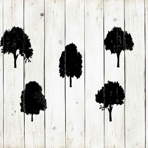 Oak Tree Stencil Maple Tree Stencil Cedar Tree Stencil - Etsy