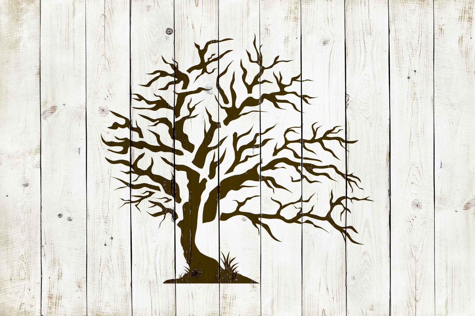 Dying Oak Tree Stencil Reusable Color Draw & Paint Custom - Etsy