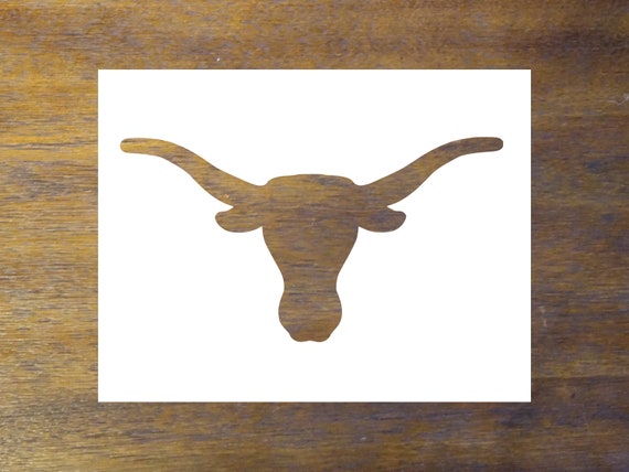 Texas Longhorn Stencil Reusable Color Draw &amp; Paint Stencil | Etsy