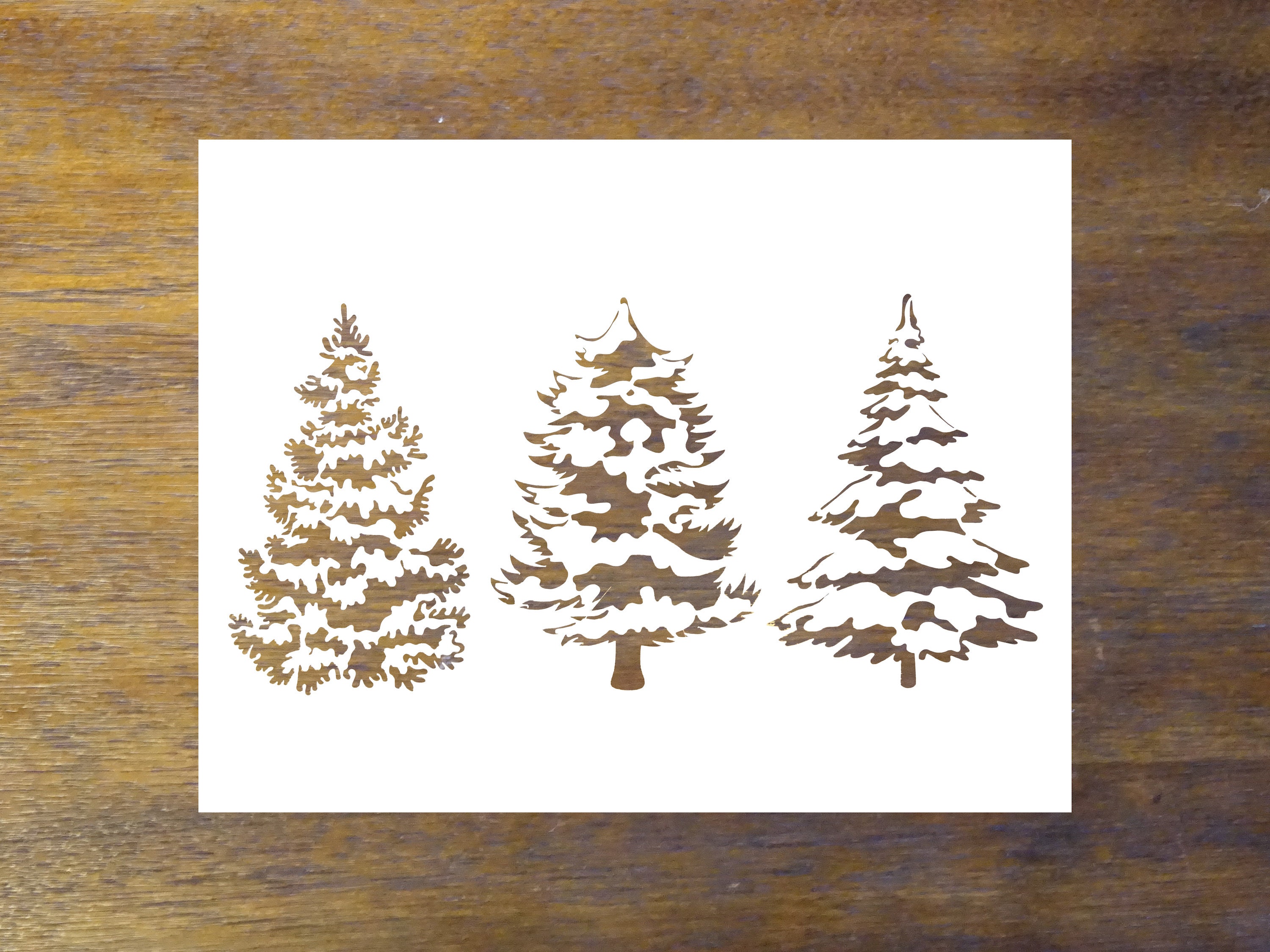 Christmas Tree Stencil Fast Free Shipping Etsy
