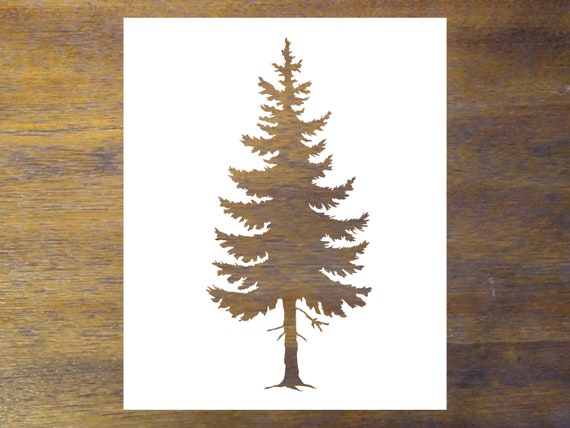 Pine Tree Stencil Reusable Color Draw & Paint Stencil | Etsy