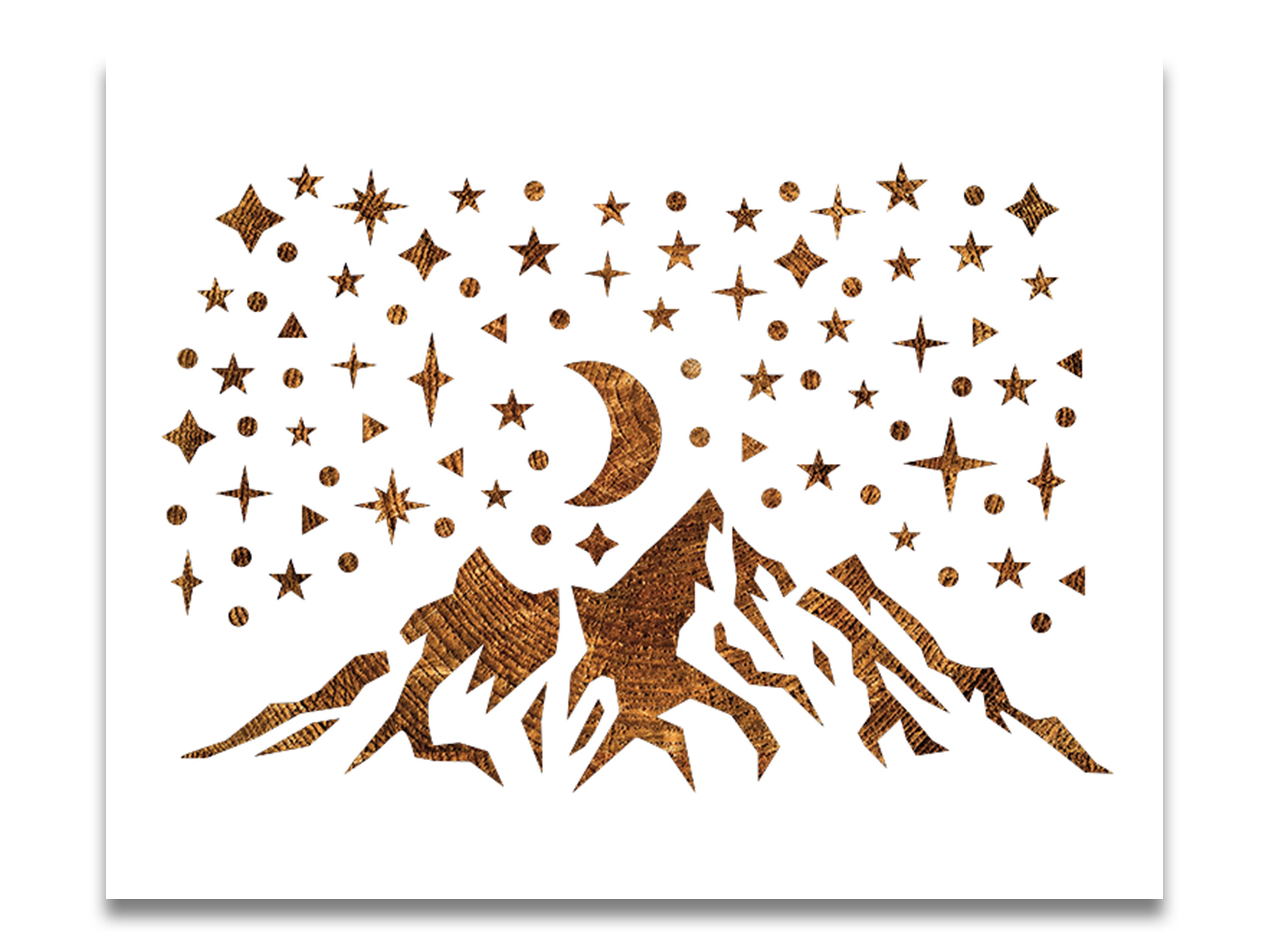 Mountains Stencil Reusable Color Draw Paint Custom Moon & | Etsy