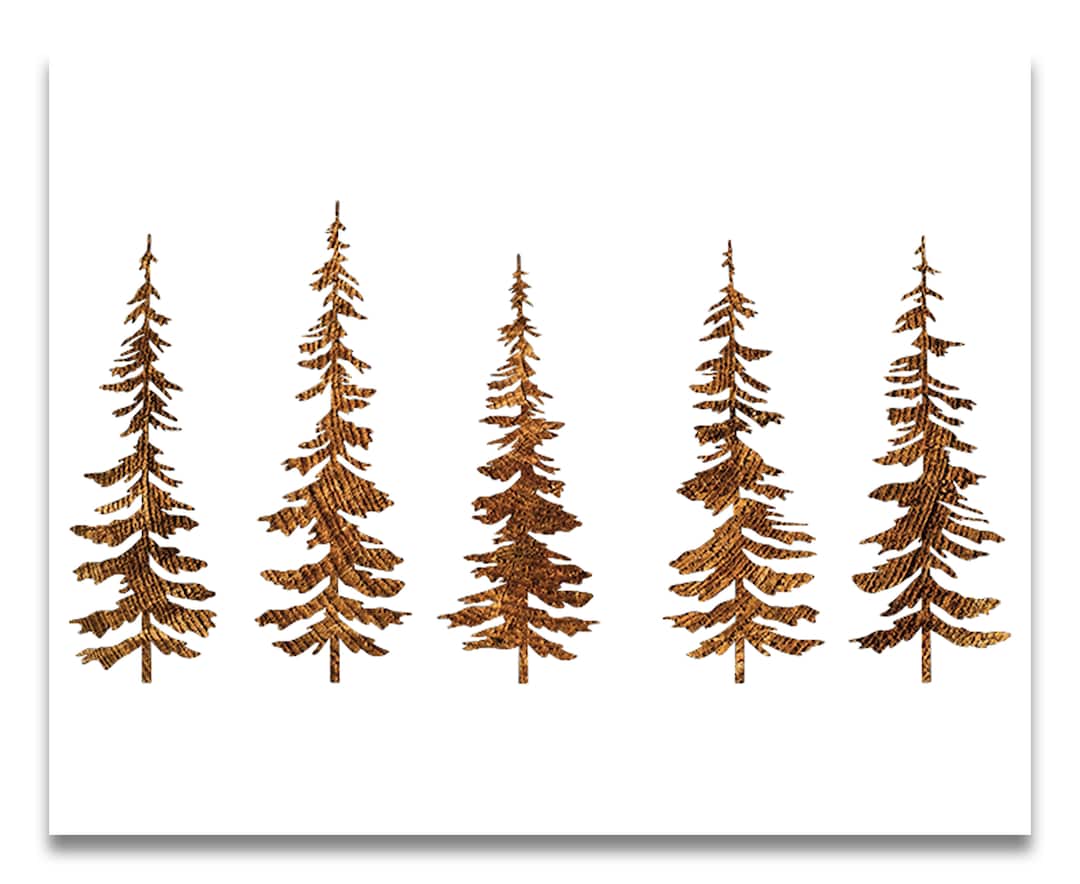 Pine Tree Stencil Reusable Color Draw &amp; Paint Stencil - Etsy