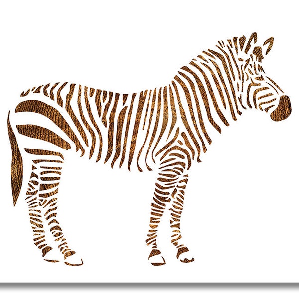 Zebra Stencil Art Etsy