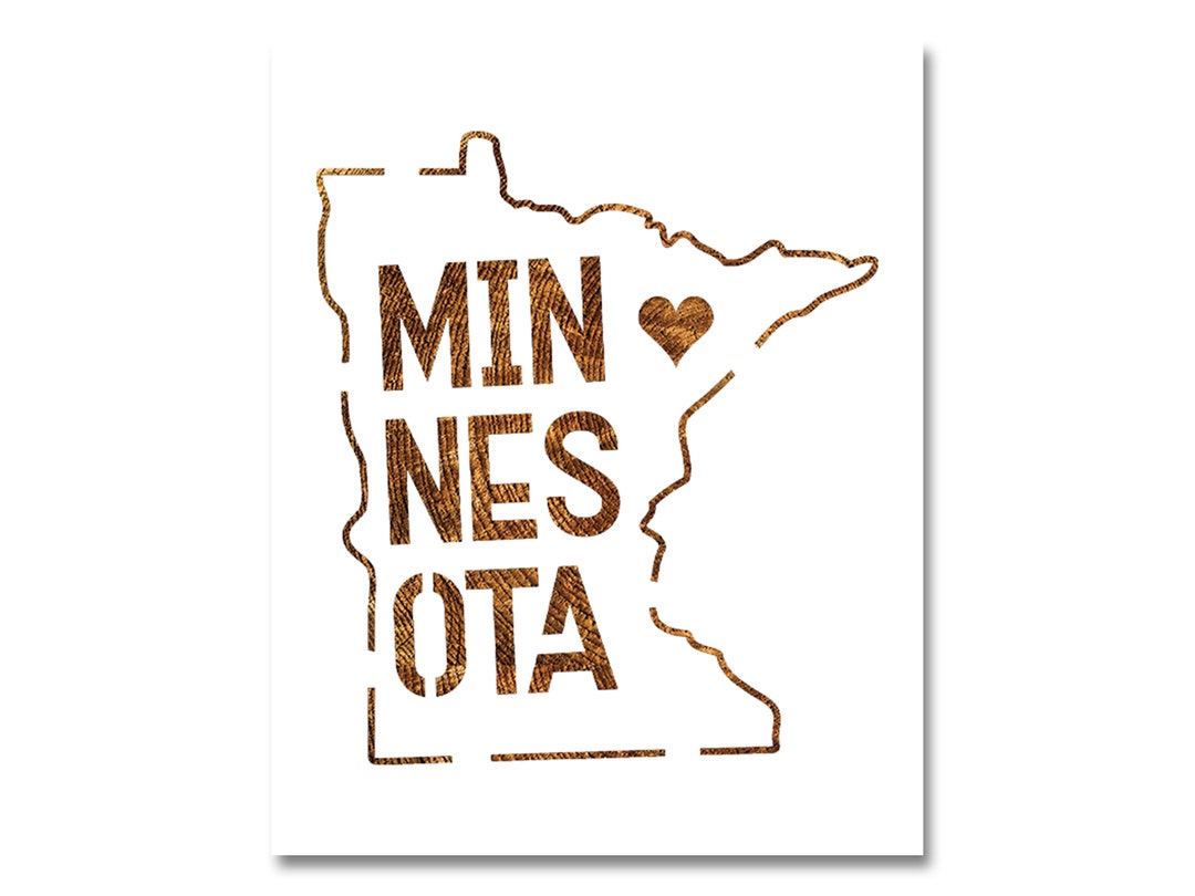 Minnesota Stencil Reusable Color Draw &amp; Paint Stencil - Etsy