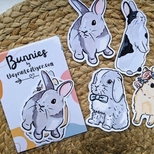 Lop Bunny Sticker Peeking Cute Rabbit Laptop Decal / Car - Etsy