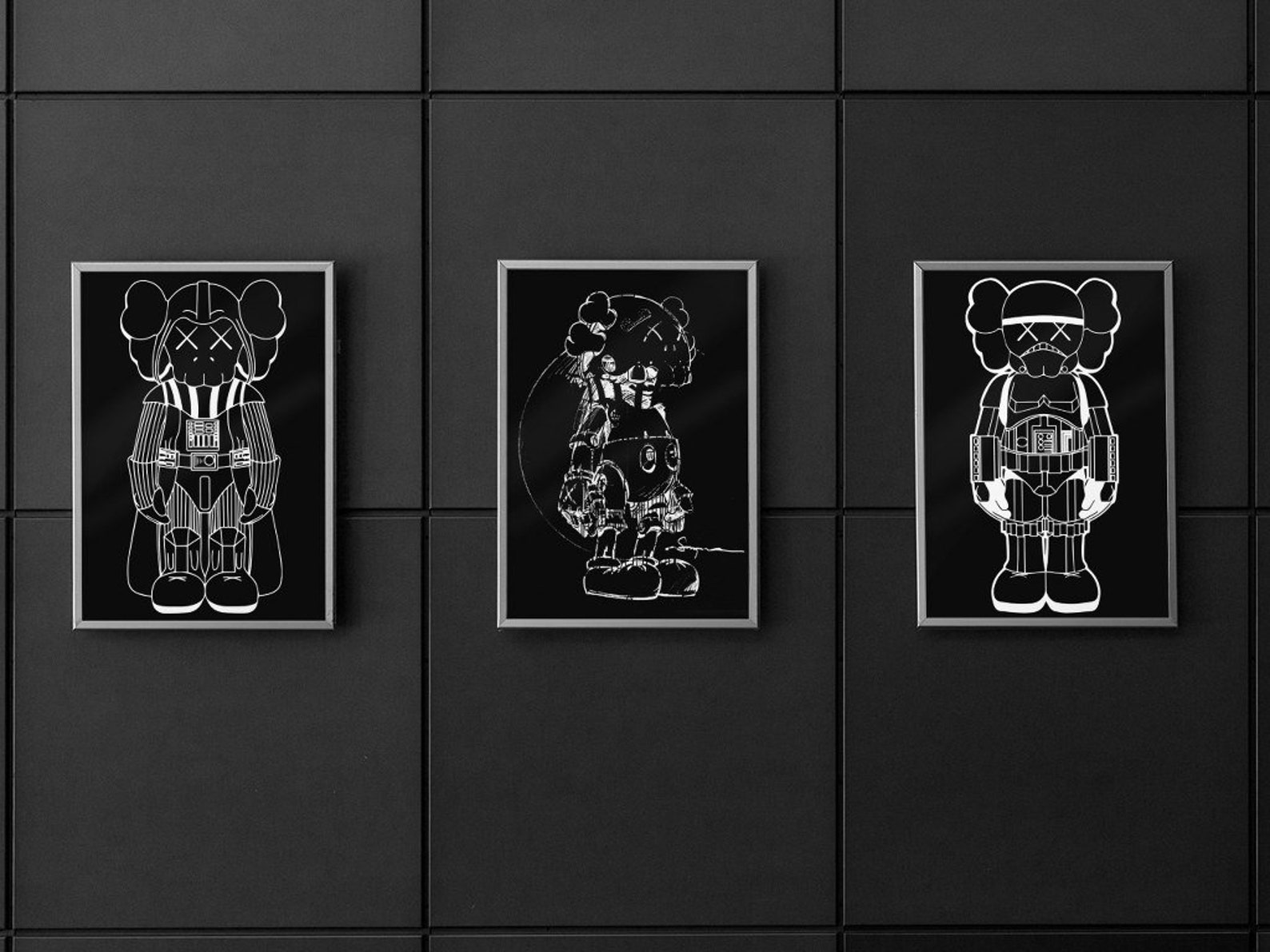 Kaws Star Wars Digital Poster High Resolution Kaws Darth Etsy
