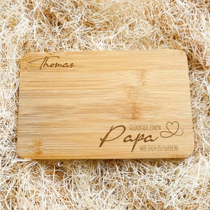 Breakfast board Father's Day personalized cutting board gift dad with name