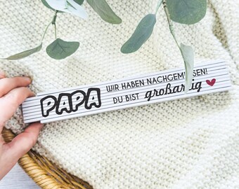 Vatertag Geschenk personalisiert, Papa Zollstock, Geschenke für Männer, Meterstab Papa, Vatertagsgeschenk, Geschenke für Väter, Geburtstag