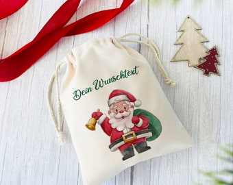 Nikolausbeutel mit Wunschnamen für Kinder, Geschenk Säckchen Weihnachten, Nikolausgeschenk personalisiert, Geschenktüte, Geschenkverpackung