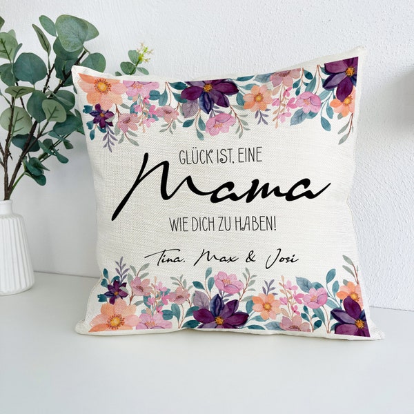 Mama Kissen personalisierbar, Muttertag, Geschenk Mama mit Namen