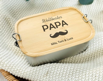 Brotdose Papa, Papa Geschenk, Vatertagsgeschenk, Lunchbox Männer, Geburtstagsgeschenk Papa,Geschenk zum Vatertag, weltbester Papa, Bonuspapa